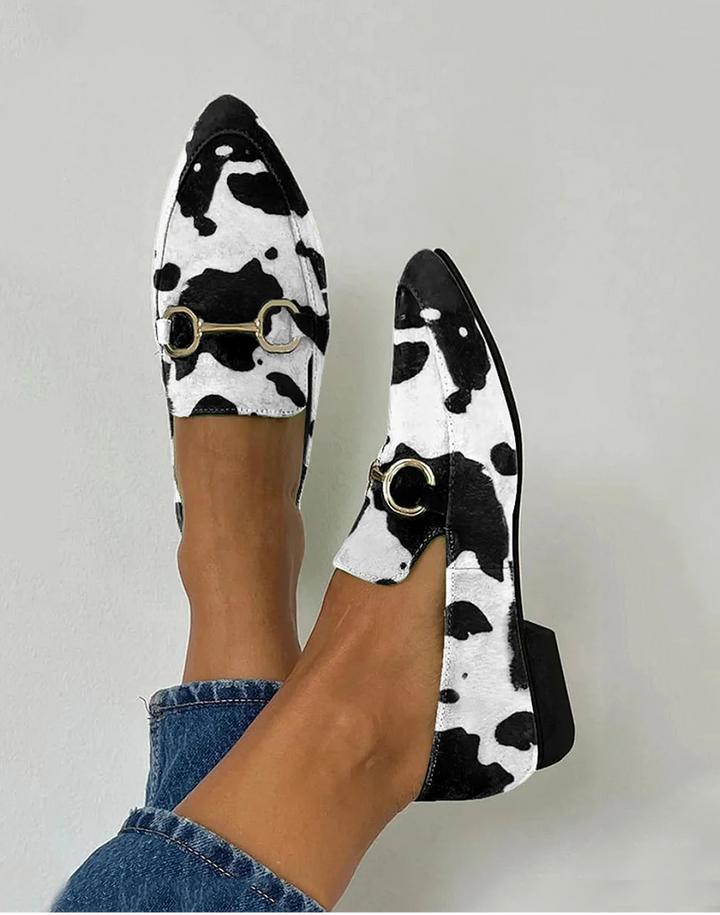Diana - Mocasines estampados con hebilla