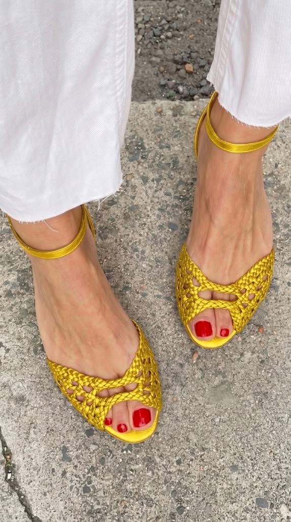 Isabel| Sandalias Doradas Trenzadas