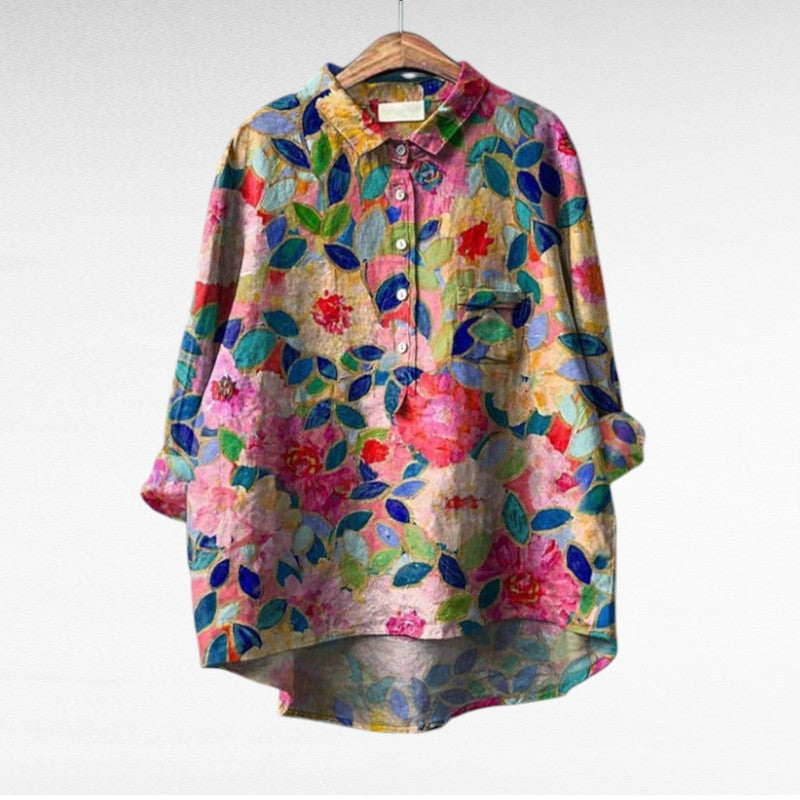 Clara | Blusa elegante colorida