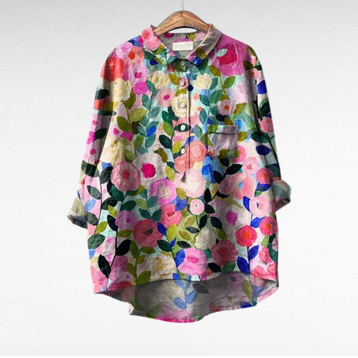 Clara | Blusa elegante colorida