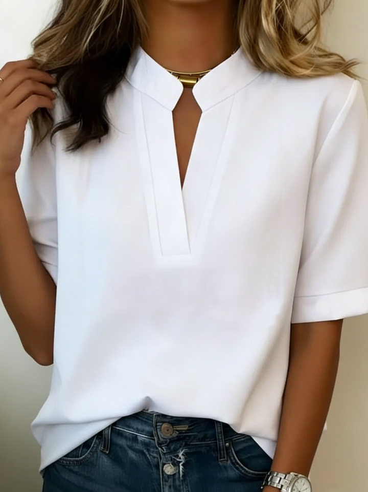Luna| Camisa de manga corta de corte relajado