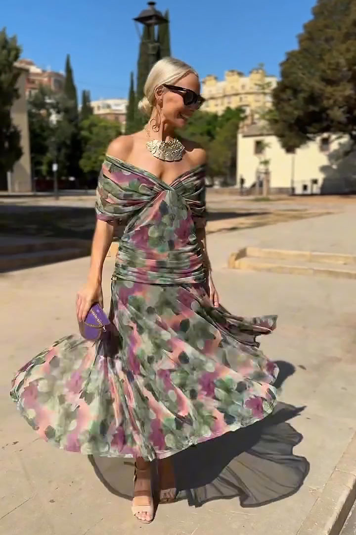 Lucía| Elegante vestido largo de fiesta con escote en V