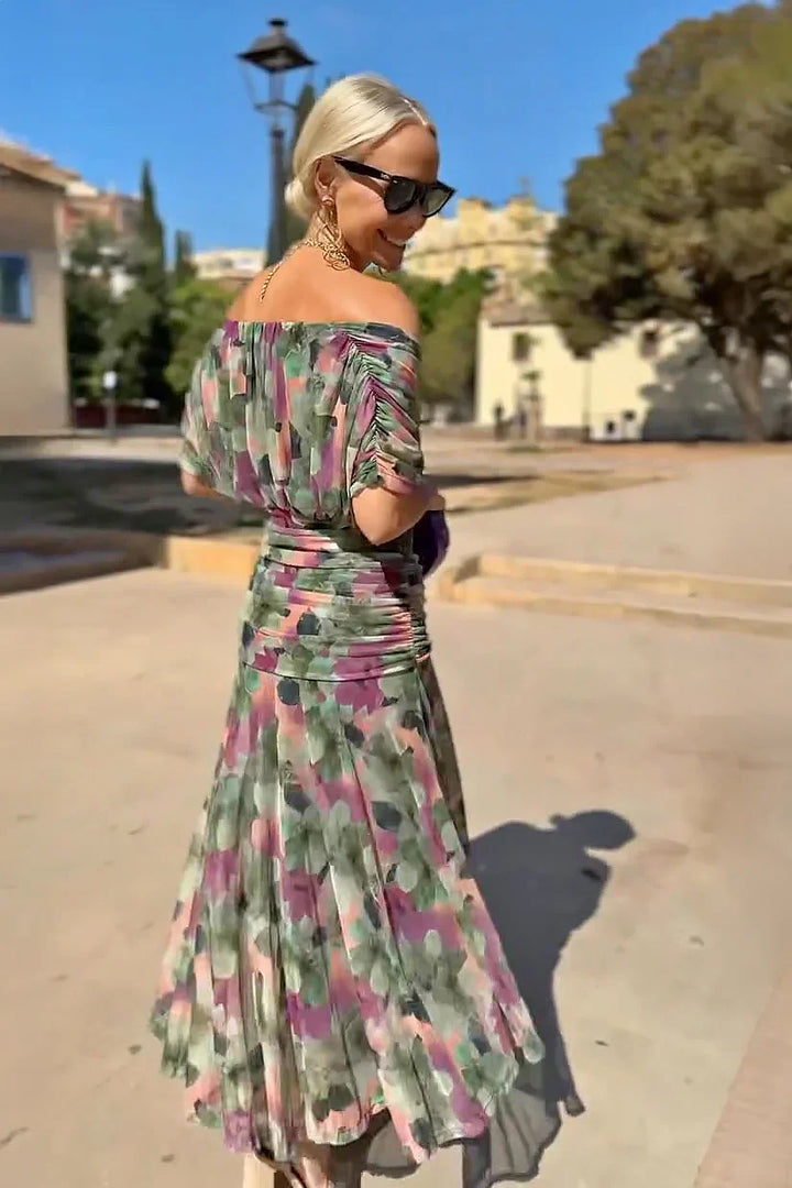 Lucía| Elegante vestido largo de fiesta con escote en V