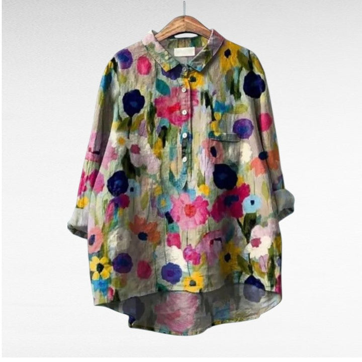 Clara | Blusa elegante colorida