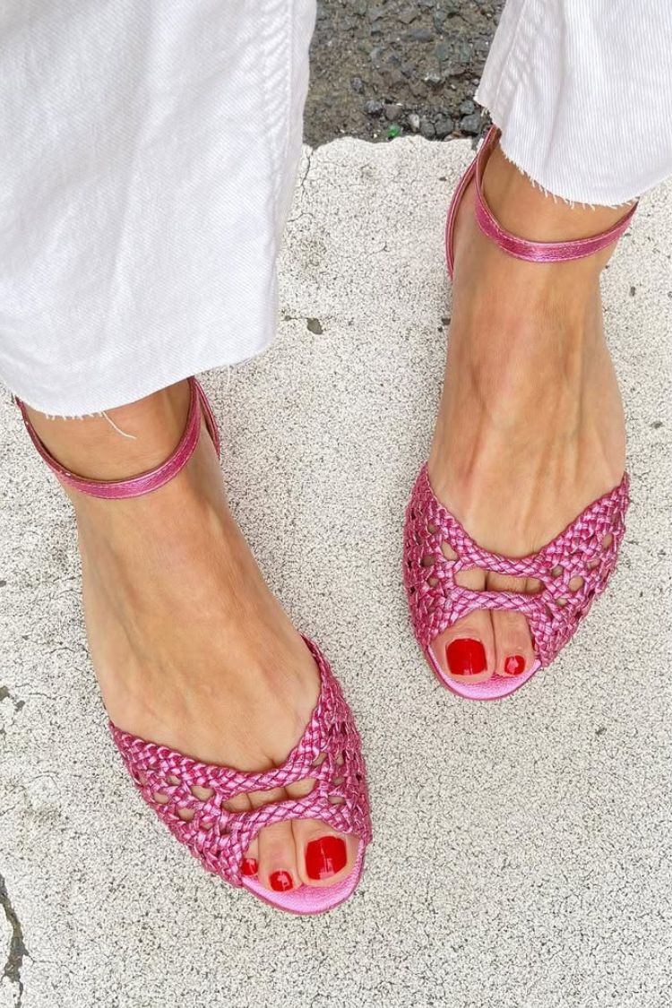 Isabel| Sandalias Doradas Trenzadas