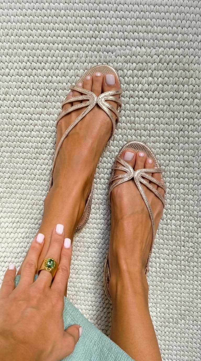 Ginevra | Sandalia Dorada de Elegancia Veraniega