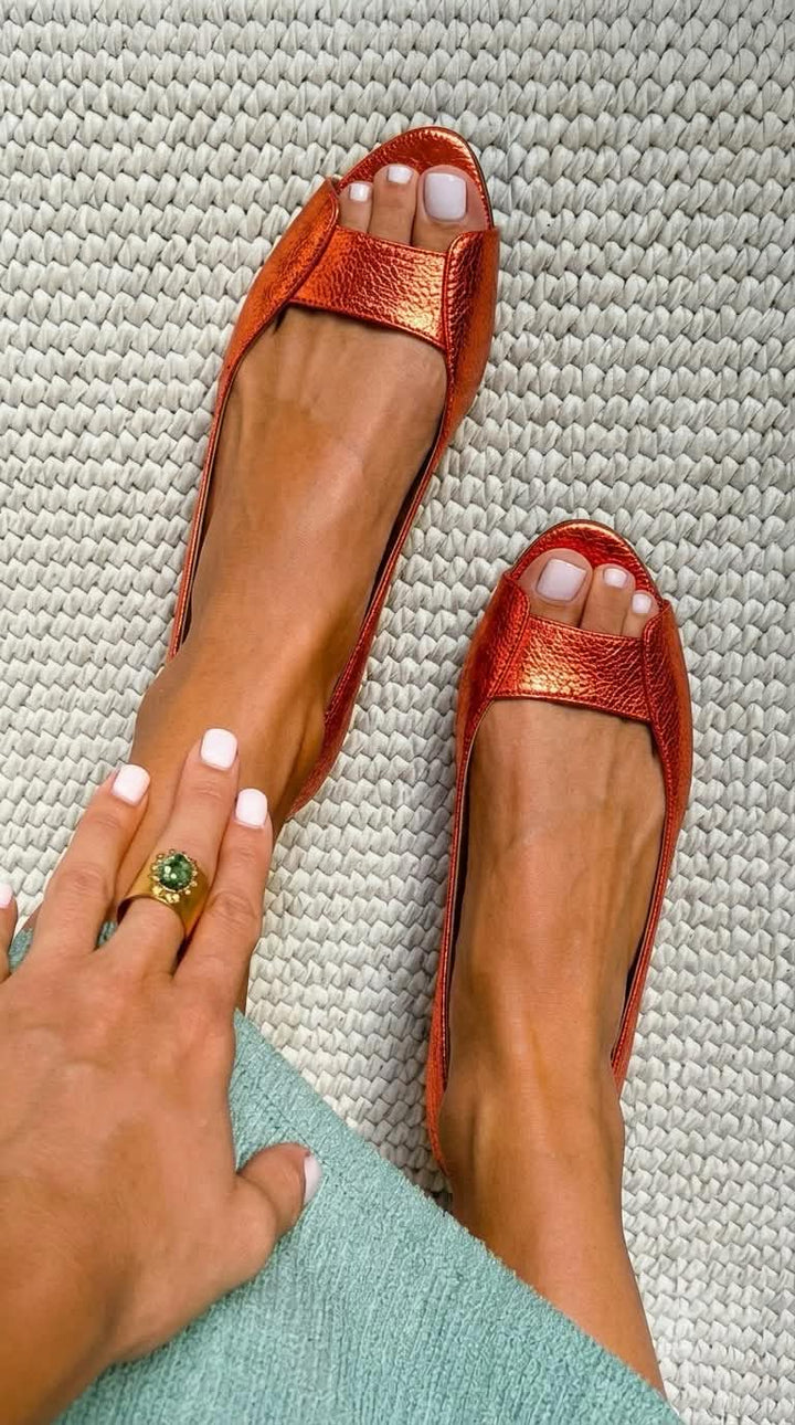 Adelina | Sandalias Doradas Chic