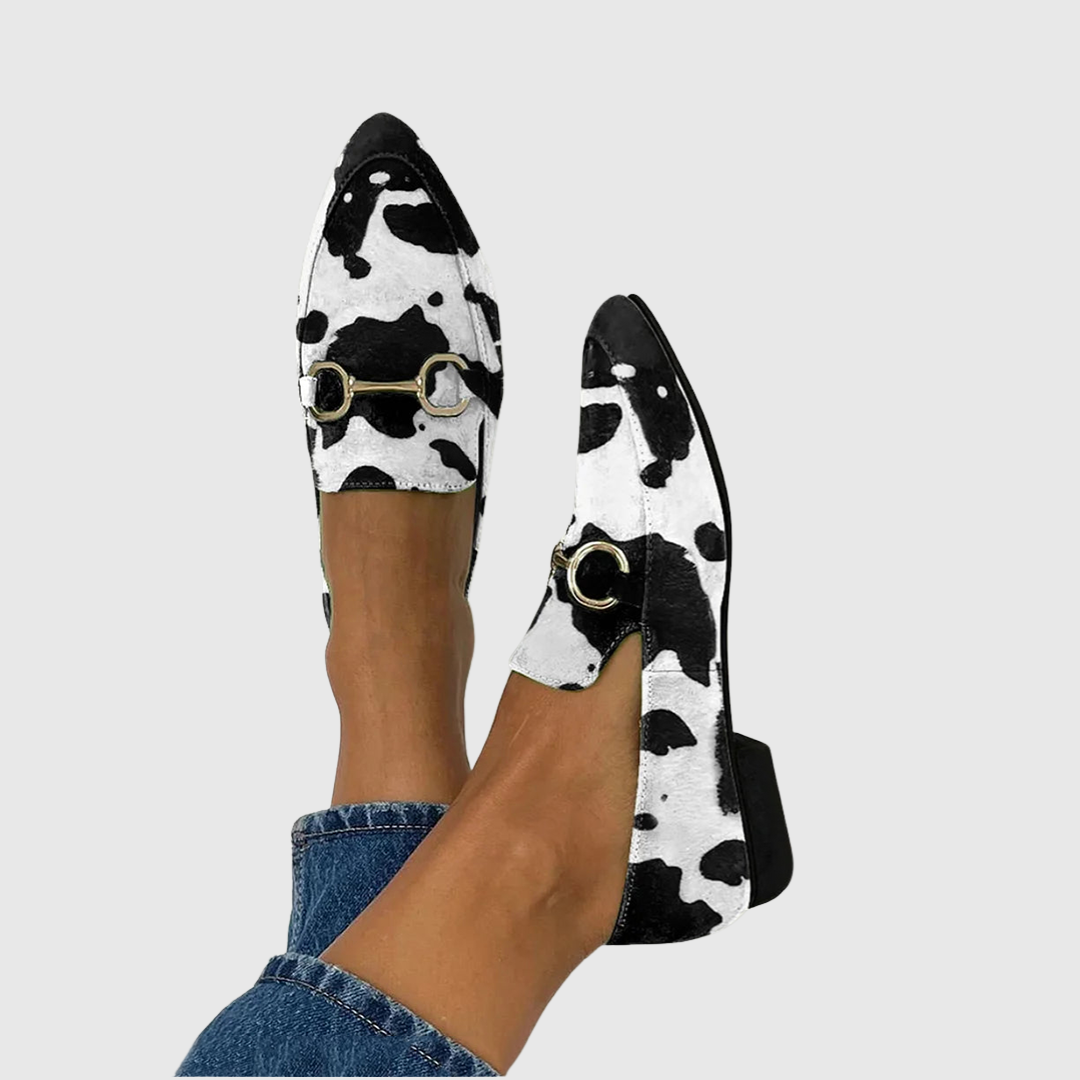 Diana - Mocasines estampados con hebilla
