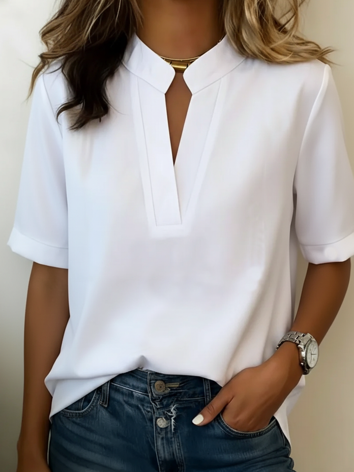 Luna| Camisa de manga corta de corte relajado