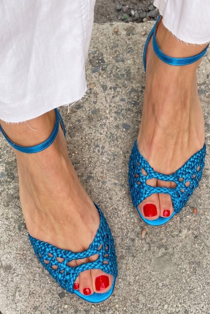 Isabel| Sandalias Doradas Trenzadas