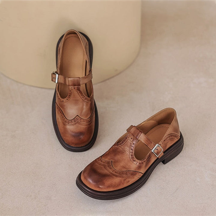 Elisa | Elegantes zapatos Mary Jane de piel